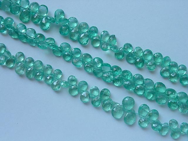 Appetite Green Briolettes Beads